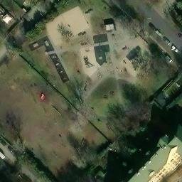Sand Volleyball Court — aerial view