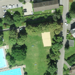 Sand Volleyball Court — aerial view