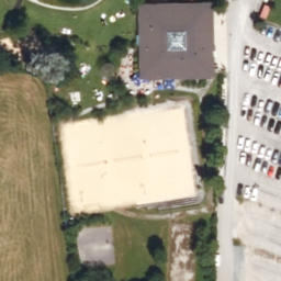 Sand Volleyball Court — aerial view
