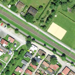 Sand Volleyball Court — aerial view