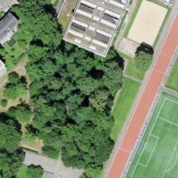 Sand Volleyball Court — aerial view