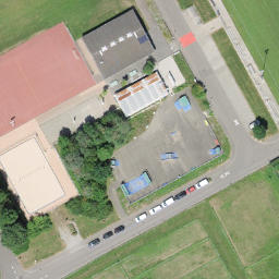 Sand Volleyball Court — aerial view