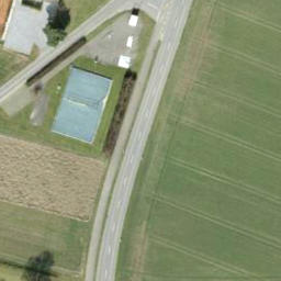 Sand Volleyball Court — aerial view