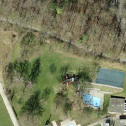 Sand Volleyball Court — aerial view