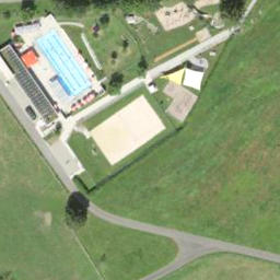 Sand Volleyball Court — aerial view