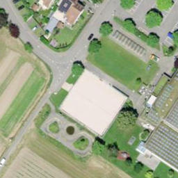 Sand Volleyball Court — aerial view