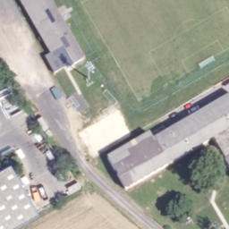 Sand Volleyball Court — aerial view