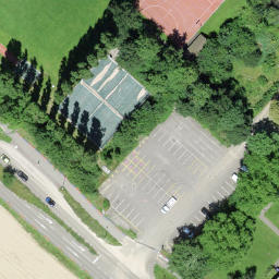Sand Volleyball Court — aerial view