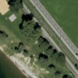 Sand Volleyball Court — aerial view