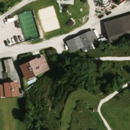Sand Volleyball Court — aerial view