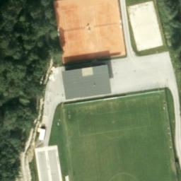 Sand Volleyball Court — aerial view
