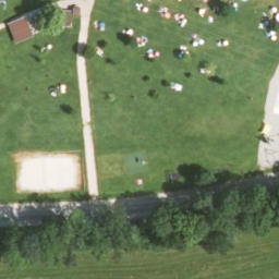 Sand Volleyball Court — aerial view