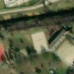 Sand Volleyball Court — aerial view
