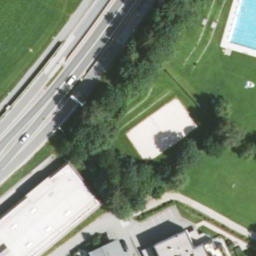 Sand Volleyball Court — aerial view