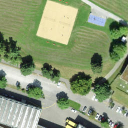 Sand Volleyball Court — aerial view