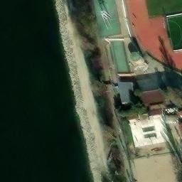 Sand Volleyball Court — aerial view