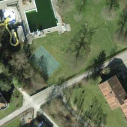 Sand Volleyball Court — aerial view
