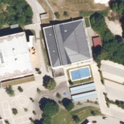 Volleyball Court near Sonthofen — aerial view