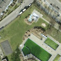 Grass Volleyball Court — aerial view
