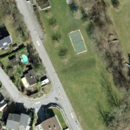 Sand Volleyball Court — aerial view