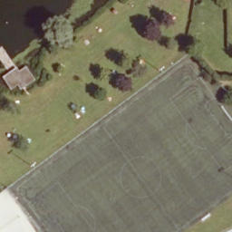 Sand Volleyball Court — aerial view