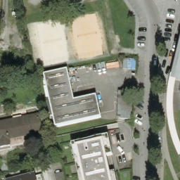 Sand Volleyball Court — aerial view