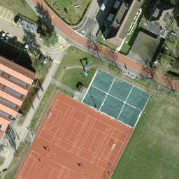 Sand Volleyball Court — aerial view