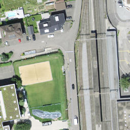 Sand Volleyball Court — aerial view