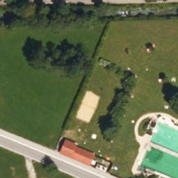 Sand Volleyball Court — aerial view