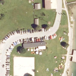Sand Volleyball Court — aerial view