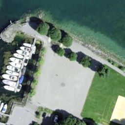 Sand Volleyball Court — aerial view