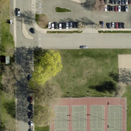 Cheney Beach Volleyball Court — aerial view