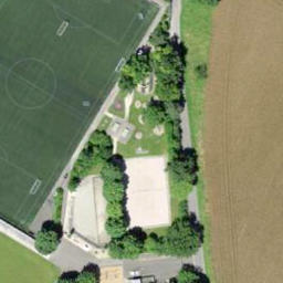 Sand Volleyball Court — aerial view