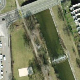 Sand Volleyball Court — aerial view