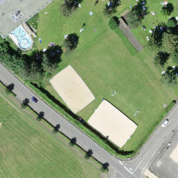 Sand Volleyball Court — aerial view