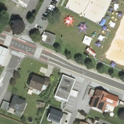 Sand Volleyball Court — aerial view