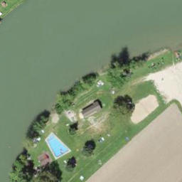 Sand Volleyball Court — aerial view