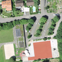 Sand Volleyball Court — aerial view
