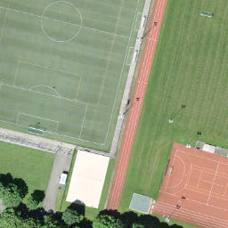 Sand Volleyball Court — aerial view