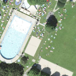 Sand Volleyball Court — aerial view