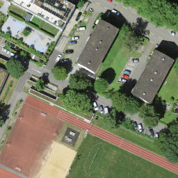 Sand Volleyball Court — aerial view
