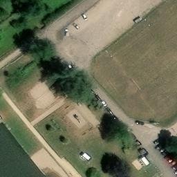 Sand Volleyball Court — aerial view