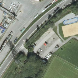 Sand Volleyball Court — aerial view