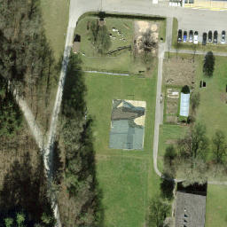 Sand Volleyball Court — aerial view