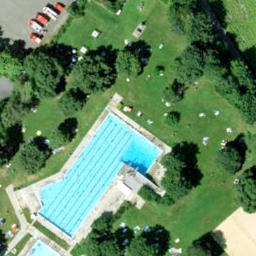 Sand Volleyball Court — aerial view