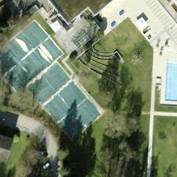 Sand Volleyball Court — aerial view