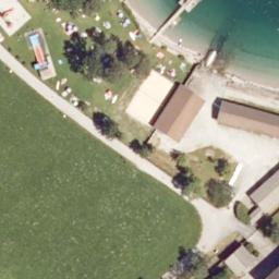 Sand Volleyball Court — aerial view