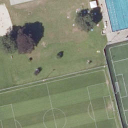 Sand Volleyball Court — aerial view