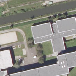Sand Volleyball Court — aerial view