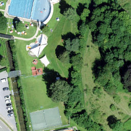 Sand Volleyball Court — aerial view